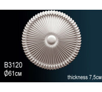 Розетка потолочная под люстру Perfect B3120 полиуретановая с орнаментом 549 мм B3120