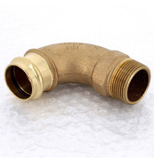 Угол 90° пресс-НР Viega Sanpress бронзовый 35x1 1/4 127329