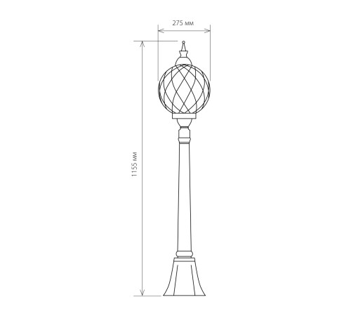 Ландшафтный светильник уличный на столбе Sirius F черное золото IP44 Sirius F черное золото