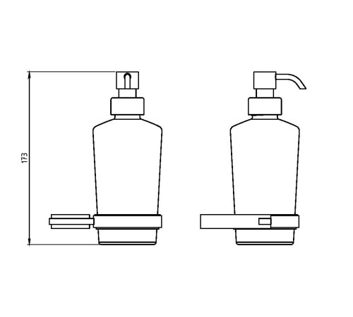 Дозатор для жидкого мыла NOVASERVIS Metalia 9 хром 0955.0