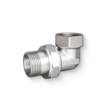 Разъемное соединение угловое LD НВ 1/2 дюйма с прокладкой O-Ring никелированное LD.67.534.15