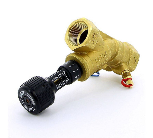 Клапан балансировочный ручной Cimberio CIM 747OT 1 1/4 ВВ с 2 ниппелями CIM 747OT N 1 1/4