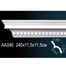 Карниз потолочный Perfect AA046 полиуретановый с рисунком AA046