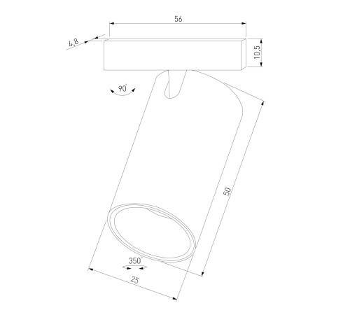 Mini Magnetic Трековый светильник 3W 3000K черный 85200/01