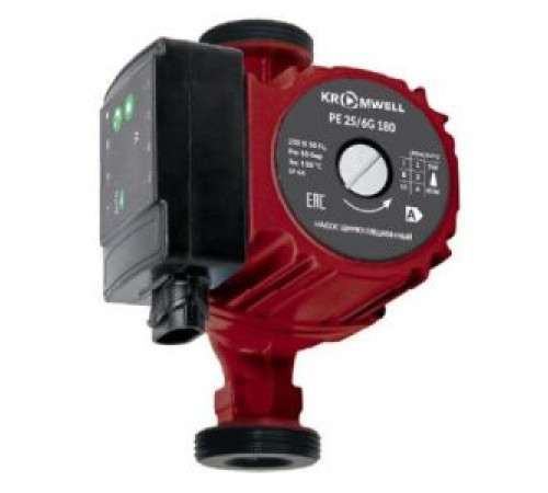 Насос циркуляционный Kromwell PE 25/6G 180 с частотным регулированием и гайками PE 25/6G 180