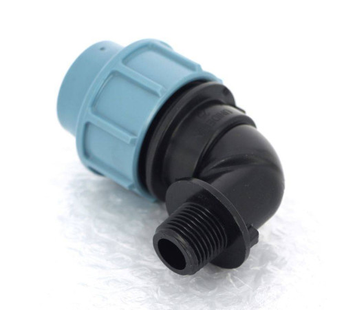 Угольник обжимной для труб ПНД Unidelta Deltone 25х1/2 наружная резьба 1008025002