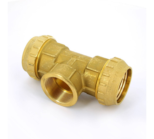 Тройник обжимной с внутренней резьбой Tiemme 63х2х63 для ПНД 3400058