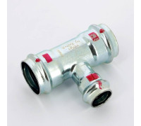 Тройник пресс Viega Prestabo оцинкованная сталь 35х22х35 мм 558765