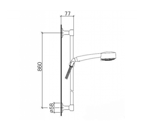 Душевая стойка Dornbracht LA FLEUR с ручным душем и шлангом шампань 26 403 955-47