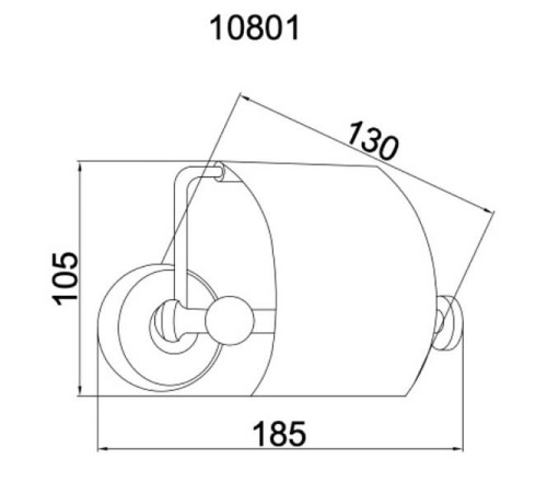 Держатель для туалетной бумаги Boheme Provanse подвесной с крышкой бронза 10801