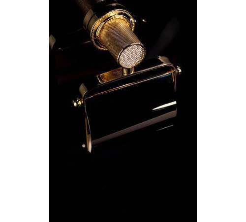 Держатель туалетной бумаги Boheme Royal Cristal с крышкой золото 10921-G