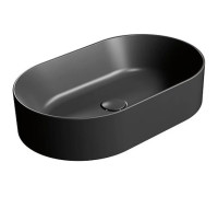 Раковина накладная GSI KUBE X 600х370 мм овальная матовая Ardesia 945826