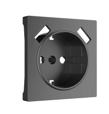 Накладка для розетки USB (графит рифленый) W1179504