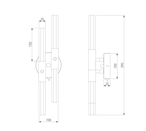 Бра с поворотными рожками 558/4