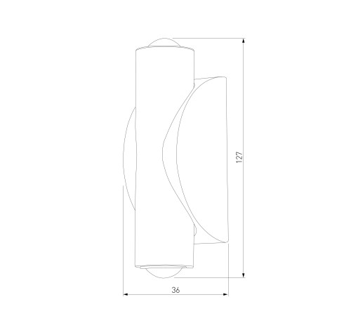 Настенный светодиодный светильник Steel LED белый/сталь 40109/LED белый/сталь