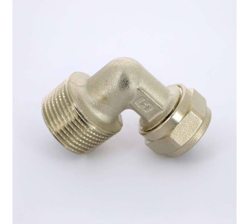 Угол обжимной никелированный Uni-Fitt 16х3/4 наружная резьба 665N6300