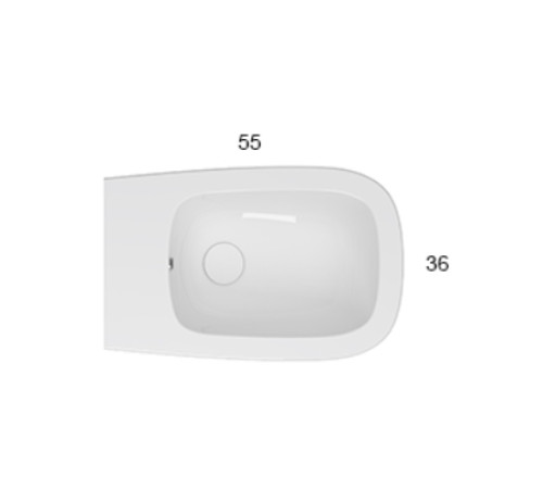 Биде подвесное Globo Genesis 550х360 мм белый глянцевый GNS09BI