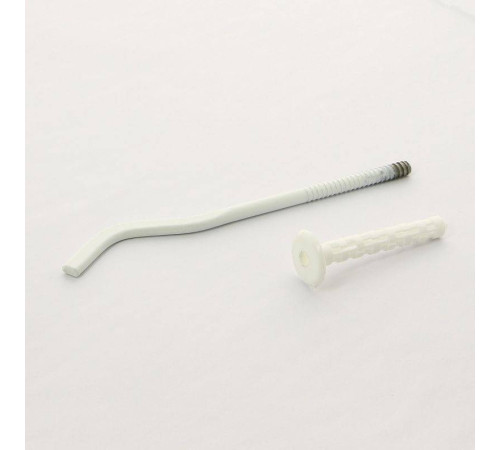 Кронштейн штыревой плоский Uni-Fitt 7х180 мм белый с дюбелем 870W0718