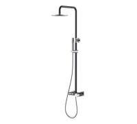 Душевая стойка с верхним душем Boheme Stick 30х57х112,5 см хром/черный 128-BCR