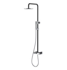 Душевая стойка с верхним душем Boheme Stick 30х57х112,5 см хром/черный 128-BCR