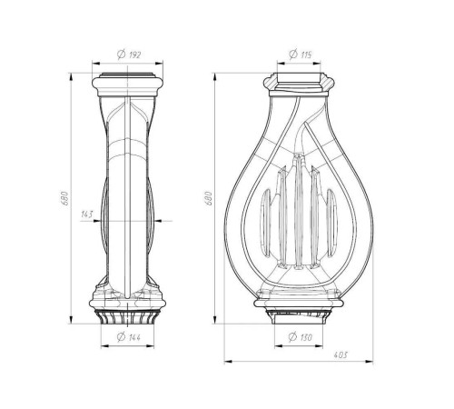 Конвектор на дымоход PROMETALL Лира 130М-115М черный УТ000017220