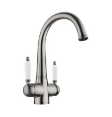 Смеситель для кухни Omoikiri Okinawa 2-SI с подключением фильтра античное серебро 4994255