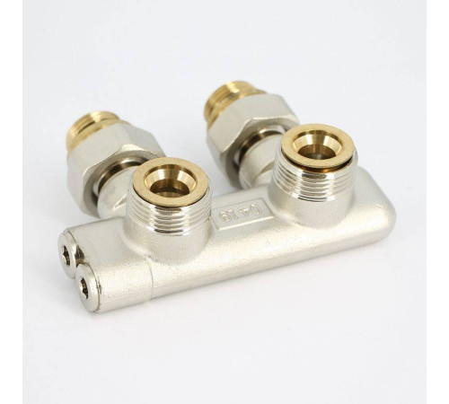 Узел радиаторный перекрестный угловой Uni-Fitt НВ 3/4 x 3/4 EK с ниппелями и адаптером 197N3011