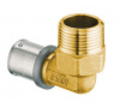 Угольник пресс FAR 16x2 мм x 1/2 НР латунь 4904 1601
