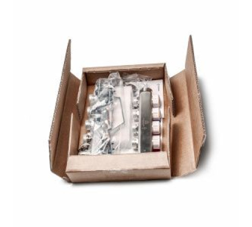 Коллекторный блок из нержавеющей стали Gekon 1x3/4 EK 4 выхода со сливными кранами и воздухоотводчиками GK 72104