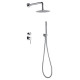 Душевой комплект Boheme Uno смеситель встраиваемый с верхним и ручным душем chrome 464-CR