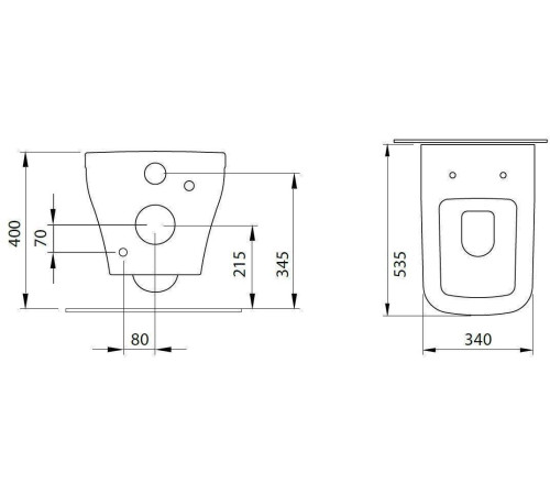 Чаша подвесного унитаза Allen Brau Infinity 34x53.5x35.5 см белый 4.21011.20