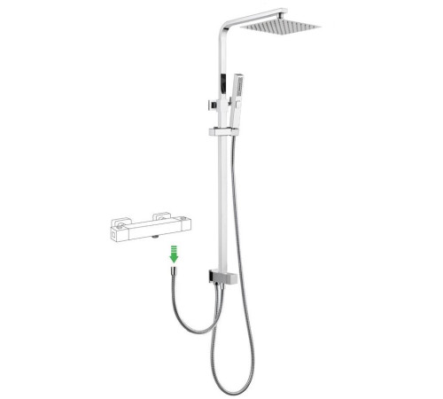 Душевая стойка с верхним душем Allen Brau Infinity 3 режима 25x48.3x126.6 см хром 5.21031-00