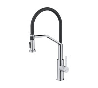 Смеситель для кухни с выдвижным изливом и подключением фильтра Omoikiri Makkari 2 Plus-SB-C-BL хром/черный 4994493