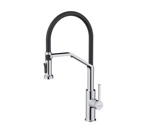 Смеситель для кухни с выдвижным изливом и подключением фильтра Omoikiri Makkari 2 Plus-SB-C-BL хром/черный 4994493