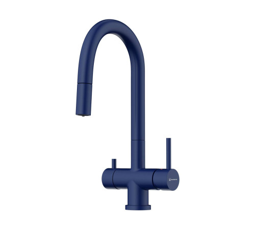 Смеситель для кухни Omoikiri Akita-S-IB с выдвижным изливом и подключением фильтра Indigo Blue 4994438