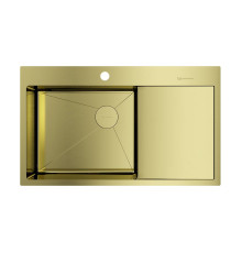 Кухонная мойка Omoikiri Akisame 86-L Side-LG 86x51 см нержавеющая сталь светлое золото 4997045