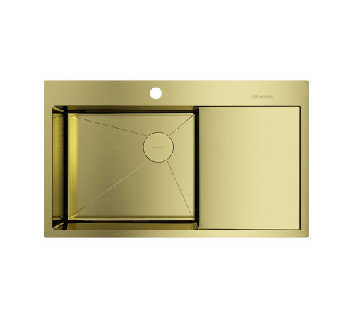 Кухонная мойка Omoikiri Akisame 86-L Side-LG 86x51 см нержавеющая сталь светлое золото 4997045