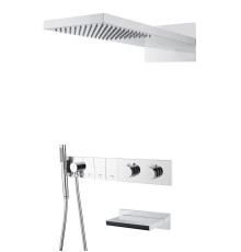 Душевой комплект с термостатом Boheme Zodiac трехпозиционный хром 133-2-CR