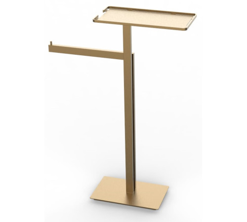 Стойка напольная с полкой и полотенцедержателем Boheme Venturo золото матовое 10952-MG