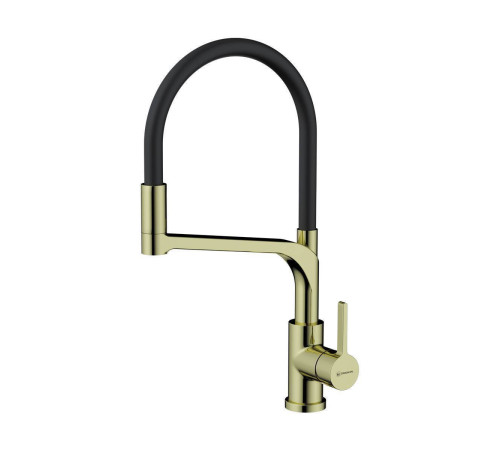 Смеситель для кухни Omoikiri Sinto 2 Plus-LG-BL с выдвижным изливом и подключением фильтра светлое золото/черный 4994469