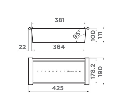 Коландер Omoikiri CO-02-GB нержавеющая сталь цвет графит 4999055