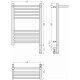 Полотенцесушитель электрический Сунержа Богема 3.0 с 1 полкой 432x724 мм правый матовый черный 31-5807-6040