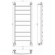 Полотенцесушитель водяной Стилье Аксиома-20 46.5x104.2 см 00662-1040