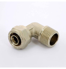 Угол обжимной никелированный Uni-Fitt 16х1/2 наружная резьба 665N6200