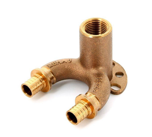 Водорозетка надвижная сдвоенная REHAU RAUTITAN 16x1/2x16 ВР латунь 131385