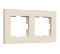 Рамка из поликарбоната на 2 поста Slab айвори софт W0022962