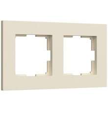 Рамка из поликарбоната на 2 поста Slab айвори софт W0022962