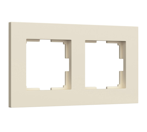 Рамка из поликарбоната на 2 поста Slab айвори софт W0022962