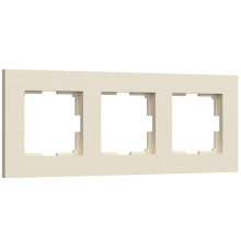 Рамка из поликарбоната на 3 поста Slab айвори софт W0032962