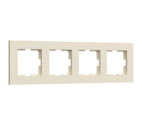 Рамка из поликарбоната на 4 поста Slab айвори софт W0042962